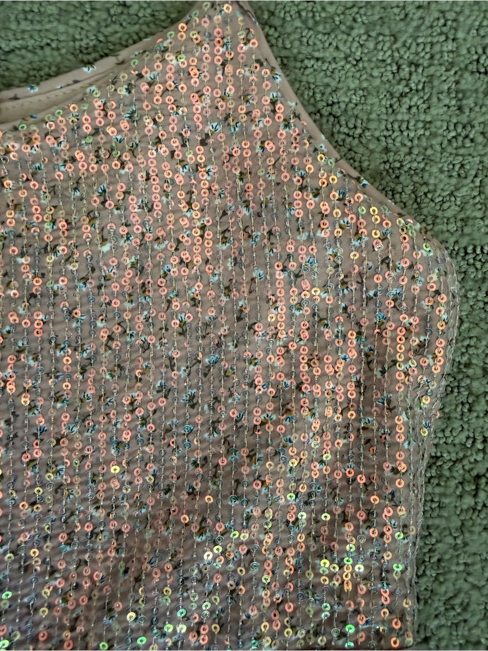 GIRLS FANCY DRESS Zunie Pink Sequin Fit-and-Flare Party Dress - Picture 2 of 4
